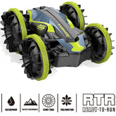 2.4 GHZ 4WD Remote Controlled Waterproof Amphibious Car for Kids - All Terrain RC Stunt Car