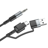 كابل تحويل الصوت الرقمي 2 في 1 من HOCO UPA23 Type C USB