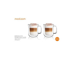 MOOLOOM Hand Made Double Wall Borosllicate Glass Mug 400ML _ 2Pcs