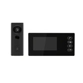 Wireless Video Doorbell with 2.4G Connection, Two-Way Audio, IR Night Vision, Battery Powered Indoor Monitor & Outdoor Camera System - Open Box / New Product