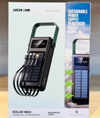 Green Lion Solar Max 30000mAh PowerBank - Black