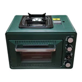 2-in-1 Portable Outdoor Butane Gas Oven & Stove – Stainless Steel Camping Cooker with Dual Gas Can - 25L Capacity & 2.1KW Power