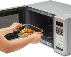 Borosil Rectangular Borosilicate Glass Storage and Baking Dish with Green Lid 2.6L Microwave Oven Freezer Safe Container