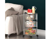 Transparent Multi Layer Rotating Storage Basket Rack with Removable Baskets
