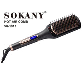 Sokany 2-IN-1 Heated Hot Air Hair Straightening Comb with Far Infrared and Negative Ionic Technology