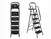 Heavy-Duty 5-Step Ladder with Handrails and Tool Platform - 150 Kg Capacity