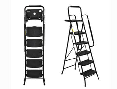 Heavy-Duty 5-Step Ladder with Handrails and Tool Platform - 150 Kg Capacity