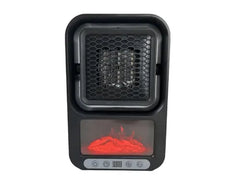 Mini Electric Fan Heater with Remote Control & Flame Lighting Effect