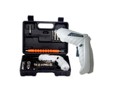 3.6V Cordless Electric Screwdriver Set with 14 Bits and Rotatable Handle - Assorted Colors