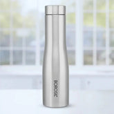 Stainless Steel Water Bottle - 1 Litre with Screw Top Lid, Leak-Proof and Odour-Free Design, Compact Travel-Friendly Bottle for School, Office, Cycling, Hiking, Camping and Outdoor Sports