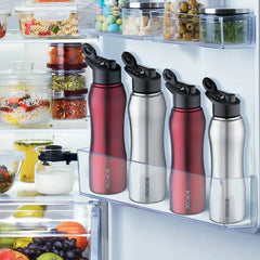 Borosil Grip N Sip Stainless Steel Single Wall Water Bottle, Leak Proof Lightweight Sipper Bottle for Office Travel Gym & Outdoor Use