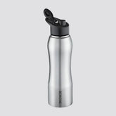 Borosil Grip N Sip Stainless Steel Single Wall Water Bottle, Leak Proof Lightweight Sipper Bottle for Office Travel Gym & Outdoor Use