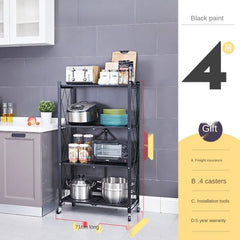 Multi Layer Foldable Metal Storage Rack Organizer with Wheels