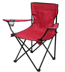 Portable Foldable Camping Chair with Water Bottle Slot & Padded Seat