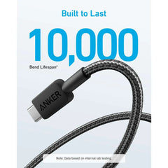Anker USB-A to USB-C Cable (3ft/1m, Baraided, 2-Pack) Black