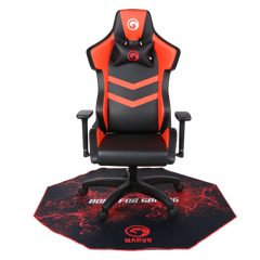 Marvo Scorpion XL Gaming Chair Mat - Black & Red