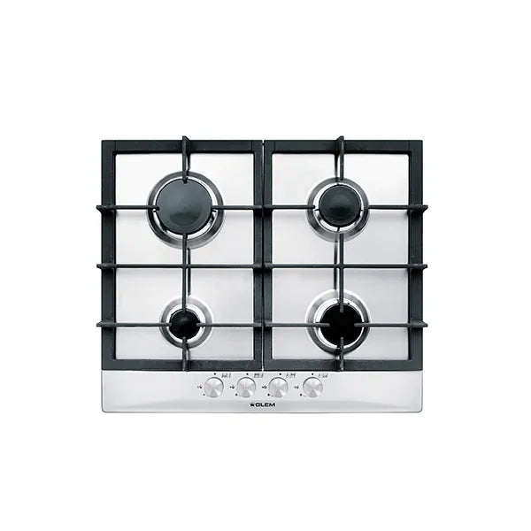 Glemgas 4 Burners Gas Hob 60cm GLGT64HIX - Stainless Steel