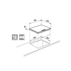 Glemgas 4 Burners Gas Hob 60cm GLGT64HIX - Stainless Steel