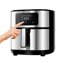 Black+Decker 6-in-1 Digital Air Fryer with 5.7L Basket, Rapid Air Convection, Adjustable 80–200°C Temperature and Touch Control AF7257-B5