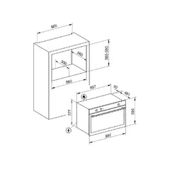 Glemgas Built-In Electric Oven 90cm, GLGFD997IX - Stainless Steel