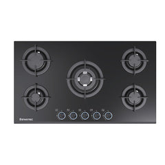 Startec Built-In Gas Hob 90cm, G5811GCPIL - Black Glass