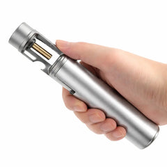 ولاعة غاز متعددة الوظائف مقاومة للرياح مزودة بفتاحة زجاجات، لهب قابل للتعديل حتى 1300 درجة مئوية، قلب من النحاس النقي، تصميم قابل لإعادة التعبئة بغاز البوتان