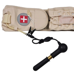 Inflatable Lumbar Traction Belt with Adjustable Air Column Support, 110–116 CM Extendable Belt, 13–20 CM Expandable Width, Hand Pump, Extension Belt & Air Release Valve