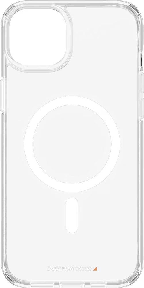 PanzerGlass HardCase MagSafe Clear Protective Cover for Apple iPhone 15 Plus with D3O Bio Material, Hardened Glass Back and 4.8m Military Grade Drop Protection