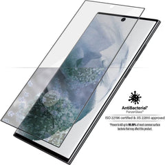 PanzerGlass Case Friendly Tempered Glass Screen Protector for Samsung Galaxy S22 Ultra with Antibacterial Coating and Fingerprint Scanner Compatibility