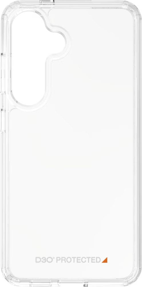 PanzerGlass HardCase with D3O Bio for Samsung Galaxy S24 Transparent Tempered Glass Back Cover with Military Grade Drop Protection and Wireless Charging Compatibility