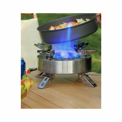 3 Piece Aluminum Camping Cookware Set with Cooking Pot, Frying Pan, Teapot, Mesh Storage Bag and Outdoor Cooking Accessories