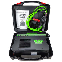 ماكينة لحام عاكس تيار مستمر BOSS MMA-400 مع قوة قوس وتحكم في التيار، تقنية ألمانية، مدخل 220 فولت، شاشة رقمية، خفيفة الوزن مع حقيبة