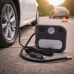 Heavy Duty Tire Inflator Air Compressor with COB Emergency Light and Pressure Gauge - 12V & 150PSI