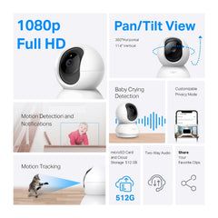 Pan/Tilt Home Security Wi-Fi- Camera