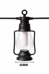 Decorative Lantern Style LED String Lights Waterproof Outdoor Decorative Lights, Warm White 2700K, Dimmer-Supported Fairy Lights for Decorations, Celebrations, Backyard, and Events - 5 Metres & 10 Bulbs