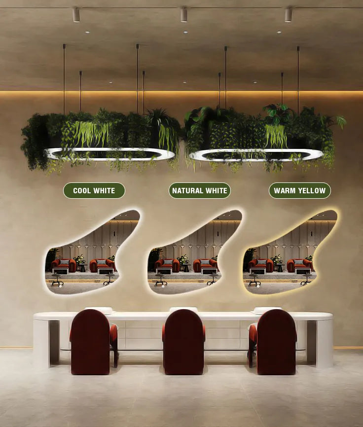 Modern Decorative Blob Backlit Lighting Mirror - 60 x 80 cm