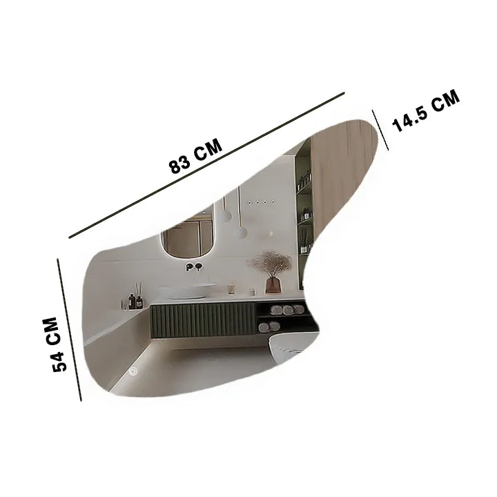 Modern Decorative Blob Backlit Lighting Mirror - 60 x 80 cm