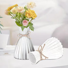 Modern Scandinavian Style Decorative Geometric Flower Pot Vase for Modern Home & Table Décor - 17 x 12 CM