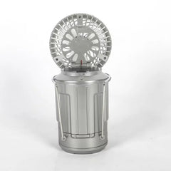 6-in-1 Portable Solar LED Camping Lantern & 90° Adjustable Fan with Type-C Charging, USB Power Bank & 3 AAA Battery Backup