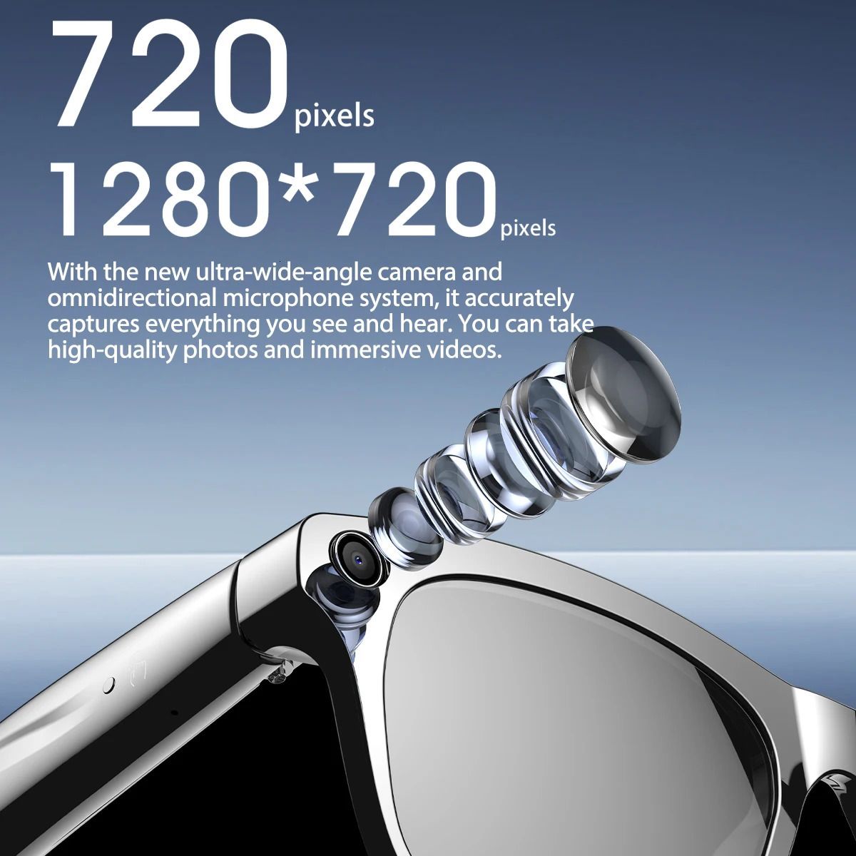 Gl One GL ONE AI-Powered Smart Glasses with HD Camera, 1080p Video Recording ...