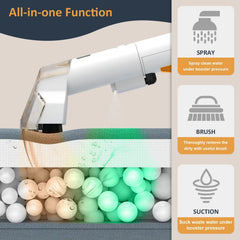 600W All-in-One Spray-Brush-Suction Carpet & Upholstery Spot Cleaner with 1500ml Clean Water Tank & 1600ml Dirty Water Tank, 16kPa Vacuum Power, IPX4 Waterproof System for Home, Sofa, Mattress, Car Interior & Pet Stain Removal