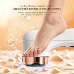 6W Rechargeable Electric Callus Remover with Dual Speed Control, Digital Battery Display, Quartz Grinding Rollers, Safety Lock and USB Charging