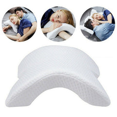 Pressure Free Orthopaedic Curved Memory Foam Pillow for Neck Shoulder and Arm Support