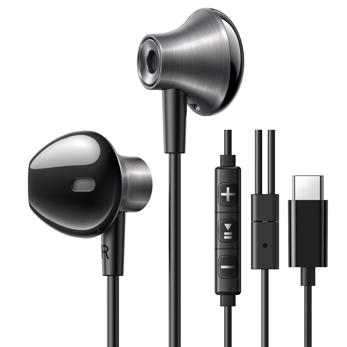 UGREEN Wired Earphones with USB-C Connector - Black