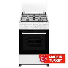 Wansa 4 Burners Floor Standing Gas Cooker, 50x50cm, WCT4403XW