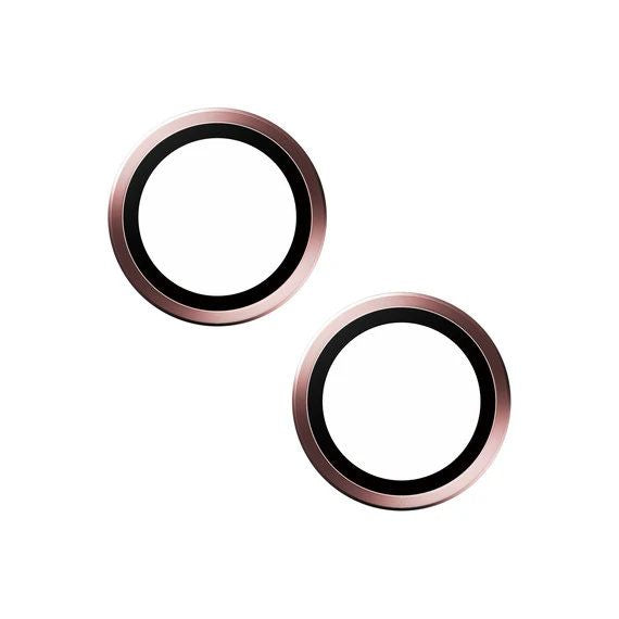 PanzerGlass Hoops Camera Lens Protector for iPhone 15 & iPhone 15 Plus with Scratch & Shock Resistant Glass, Metal Frame Design and Easy Installation – Pink