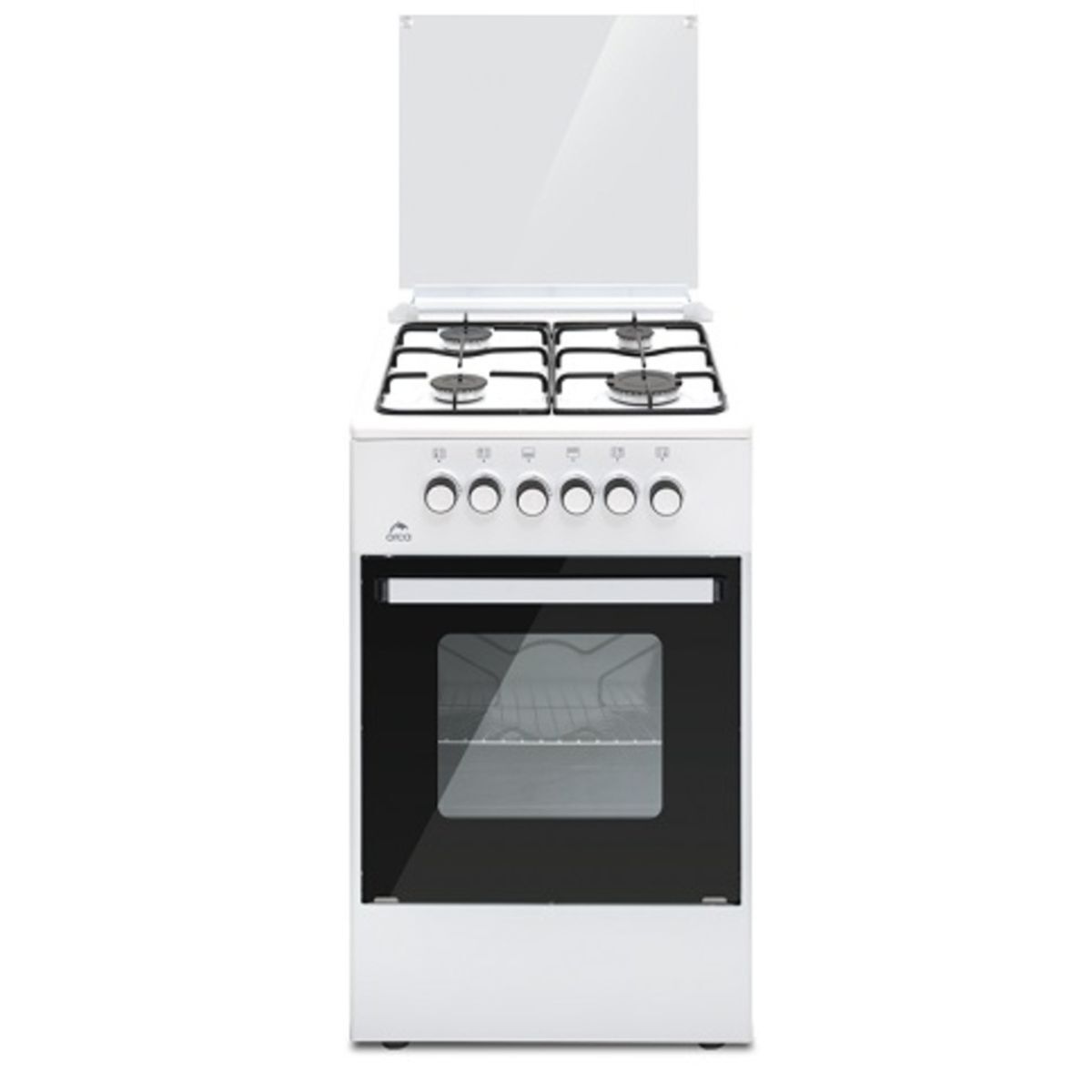 Orca 4 Burner Gas Cooker, White - OR-5050ODW