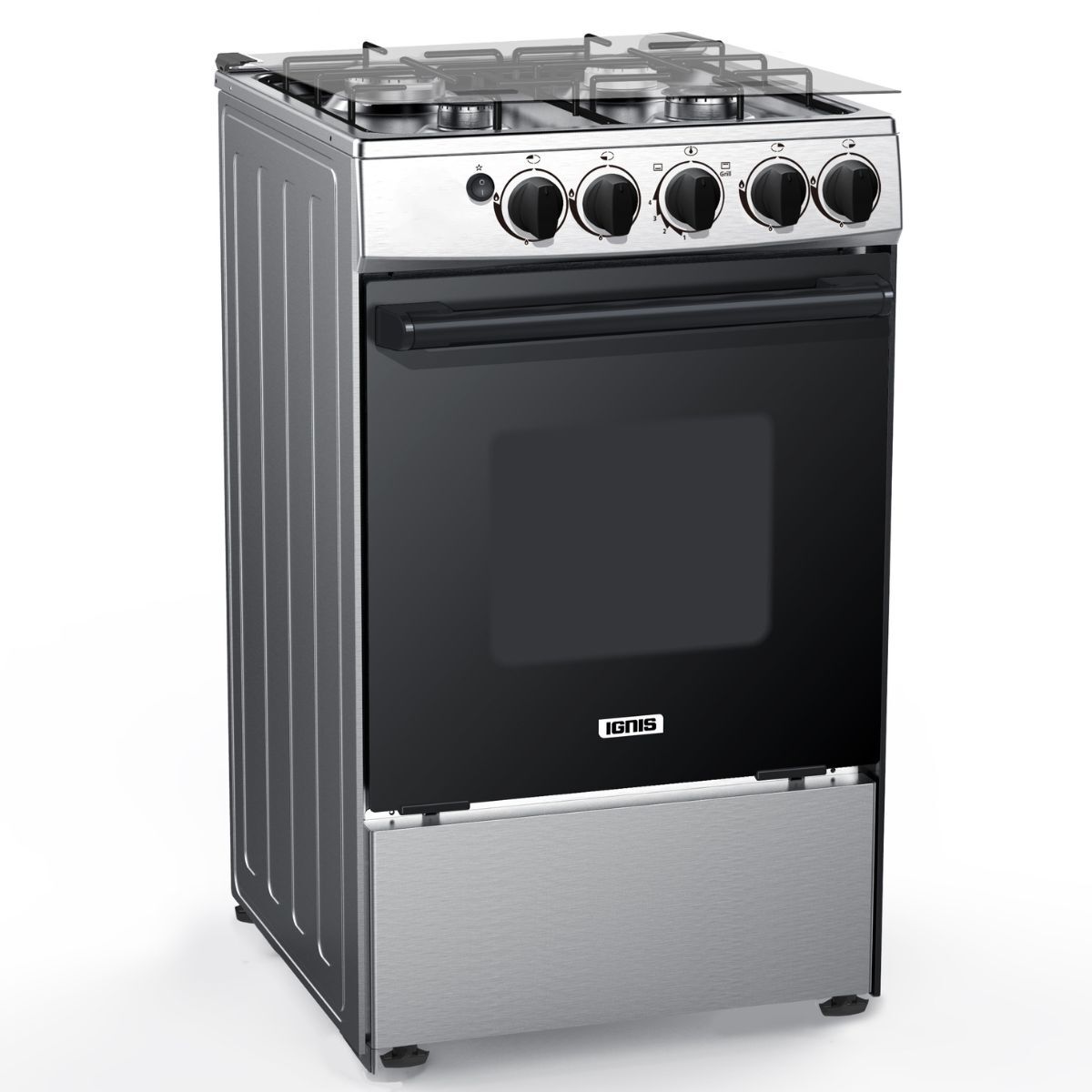 Ignis Gas Cooker 50x55cm 4 Burners, Silver - ACM5055NS