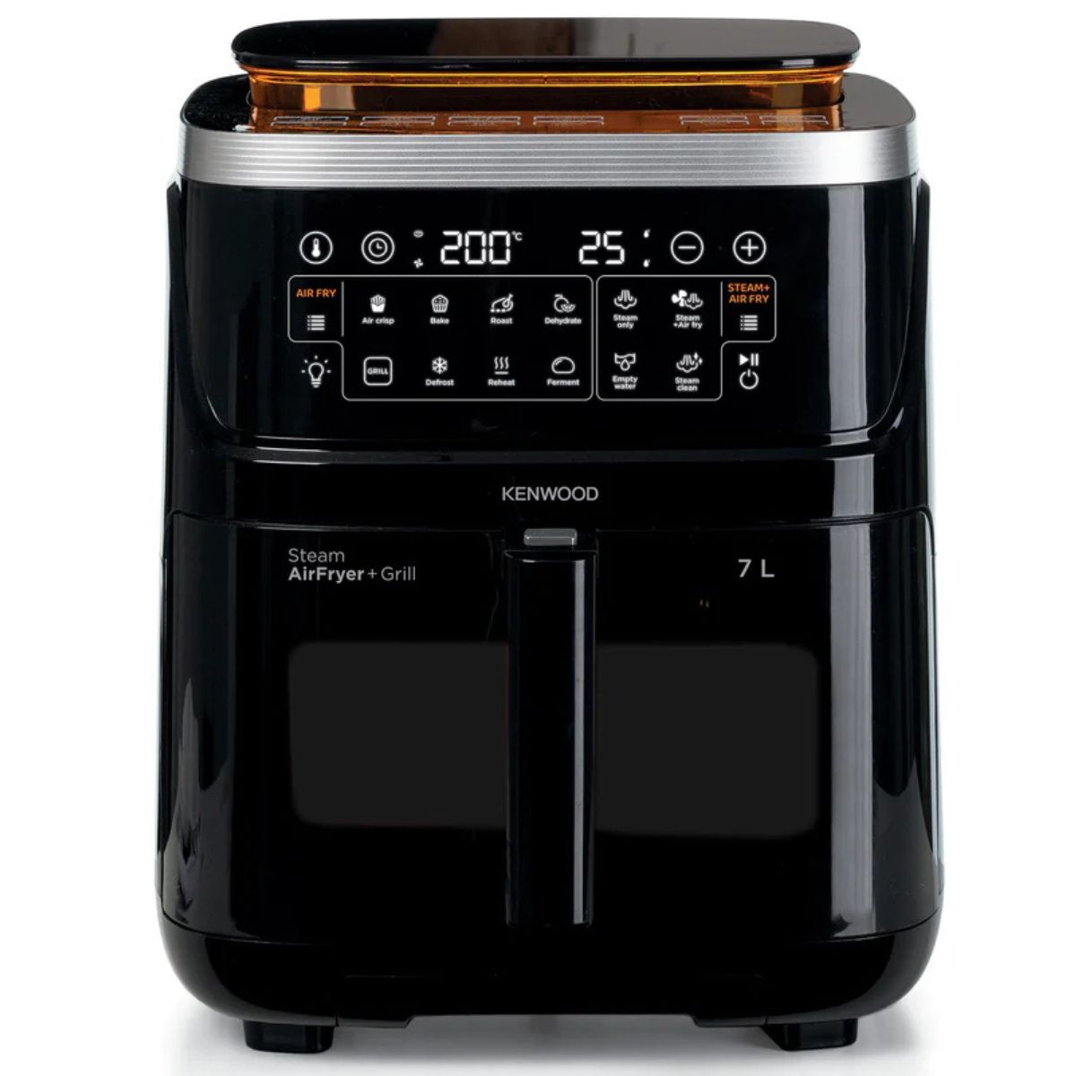 Kenwood Air Fryer & Steamer (3-in-1) with Window 7L, Black - HFS92.000BK