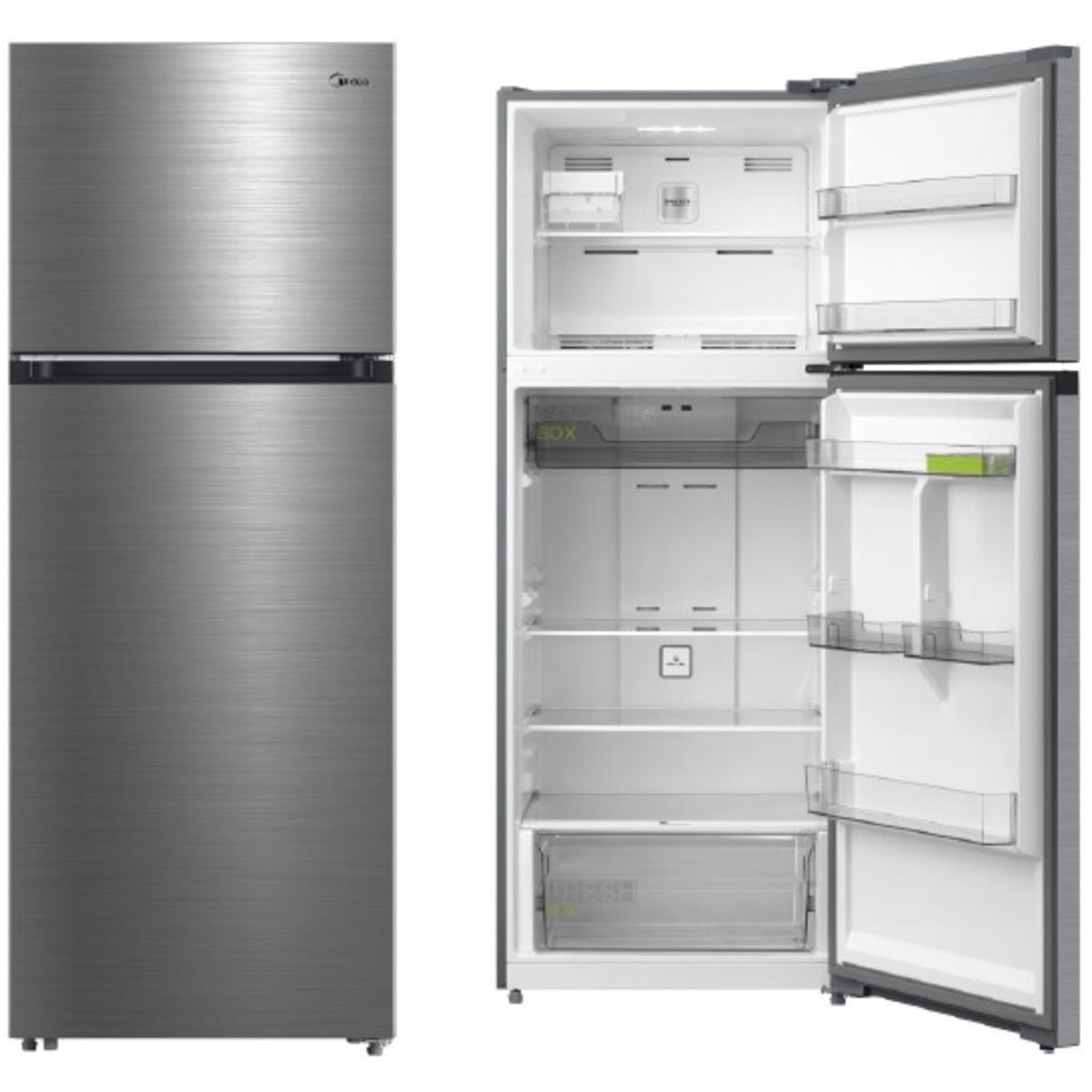 Midea Top Mount Freezer Refrigerator 580 Liters 20.5 CFT, Silver - MDRT580MTE46AED
